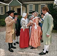 From left, Pete Wrike, Menzie Overton, Terry Dunn (hidden), Marilyn Jennings, Virginia Brown, Bryan Simpers, Erin Wright, Spencer Chestnut, and Adam Wright toast a wedding.