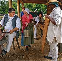 A bucket of beer was often a standard part of the workday for tradesmen.