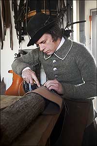 Sewing a fire bucket