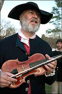 Colonial Williamsburg's John Turner re-creates the tune and dance masters who
brought music to taverns and towns.