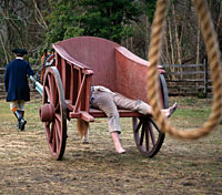 The hangman removes his latest victim