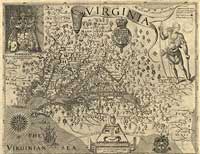 In 1609 Captain John Smith dispatched a party of English under Captain Francis West from Jamestown—labeled “Iames-towne” on this map—upriver to the Falls or “The Fales.”