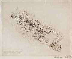 “Early Proposed Development for Landscaping in Block 13” by Thomas Mott Shaw, 1928.