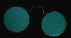 Spectacles or "Pince-Nez" Glasses with Tinted Lenses